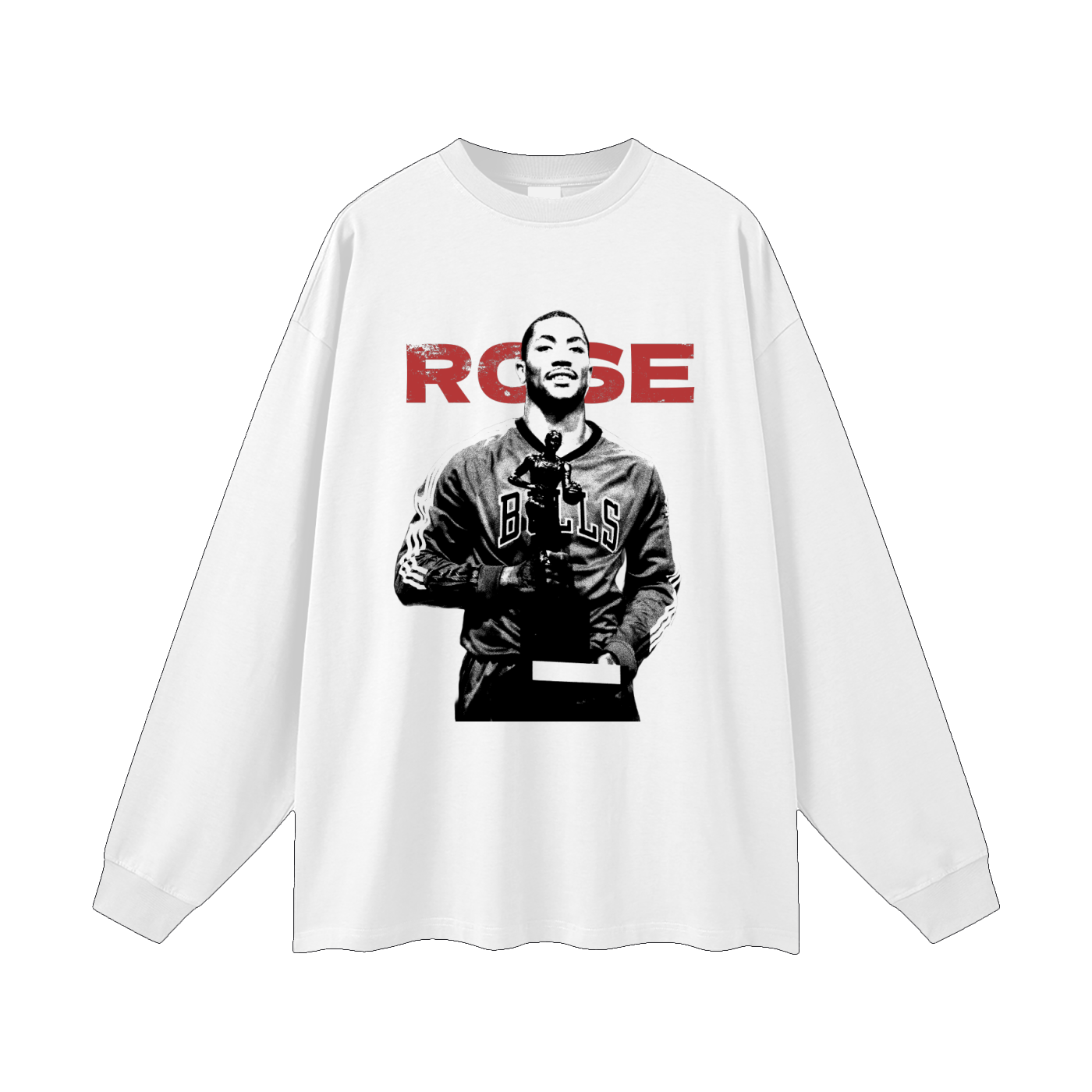 Derrick Rose Long Sleeve White