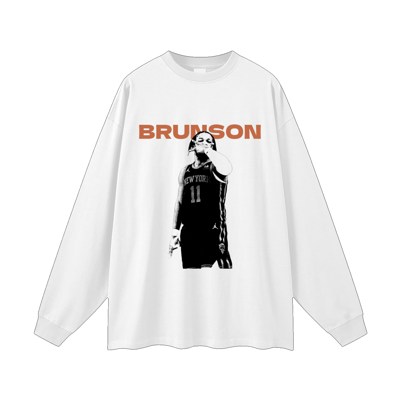 Jalen Brunson Long Sleeve White