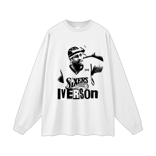 Allen Iverson v2 Long Sleeve White